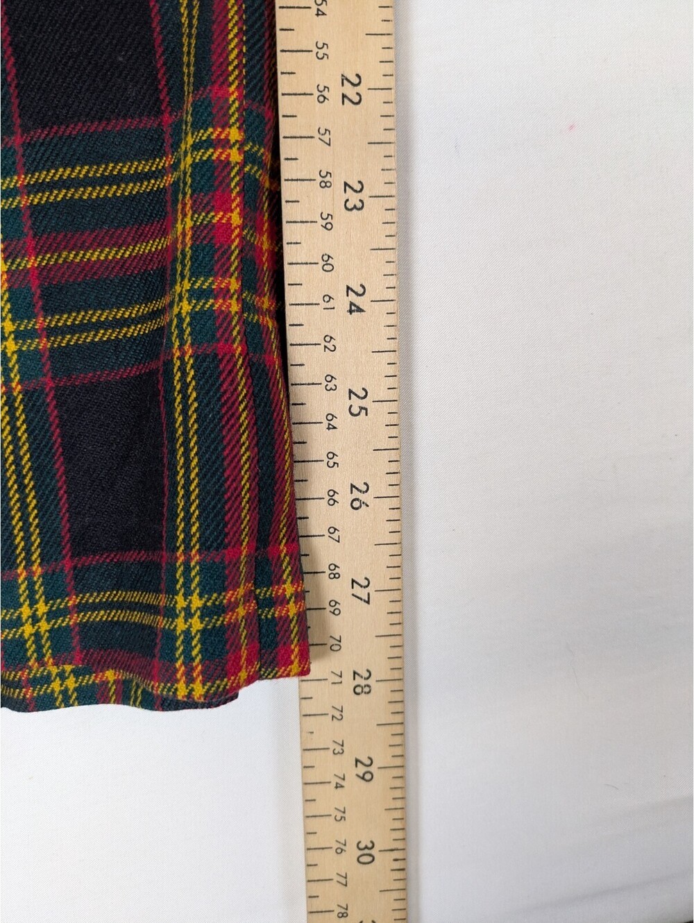 John Pomer Men 32x28 Black Multi Tartan Plaid Vintage Wool Dress Trousers - Picture 8 of 9